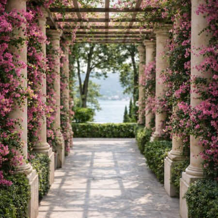 Estate Portico Rosa Photography Backdrop