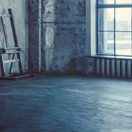 Art Studio Blue Photography Backdrop