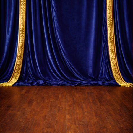 Navy Gold Drapes Photography Backdrop