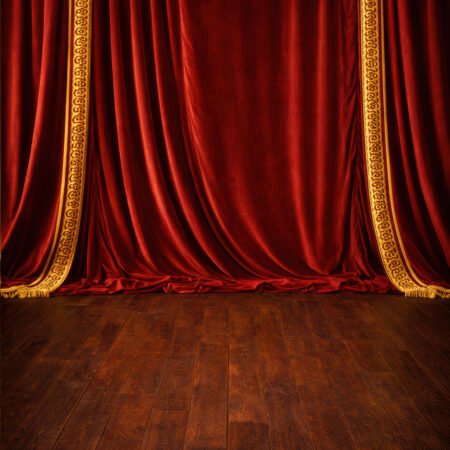 Crimson Gold Drapes Photography Backdrop