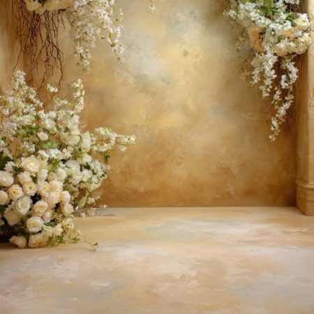 Elegant Ivory Floral 2 Photography Backdrop