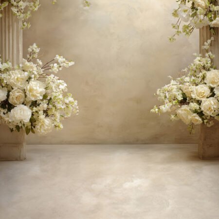 Elegant Ivory Floral 5 Photography Backdrop