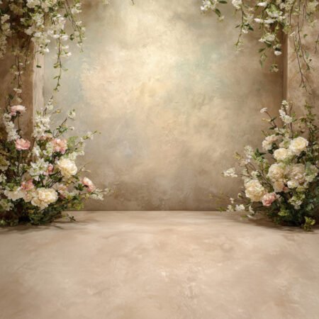 Elegant Ivory Floral 8 Photography Backdrop