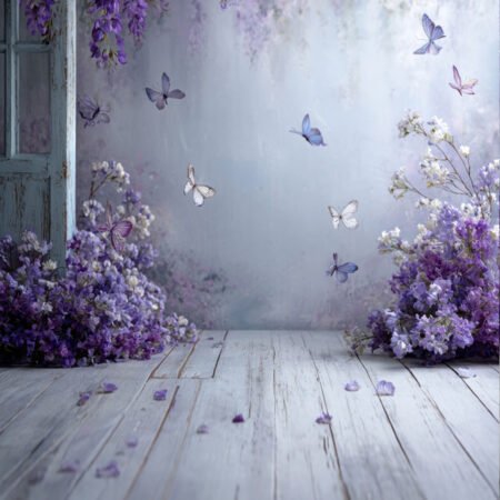 Lavender Butterfly 5 Photography Backdrop
